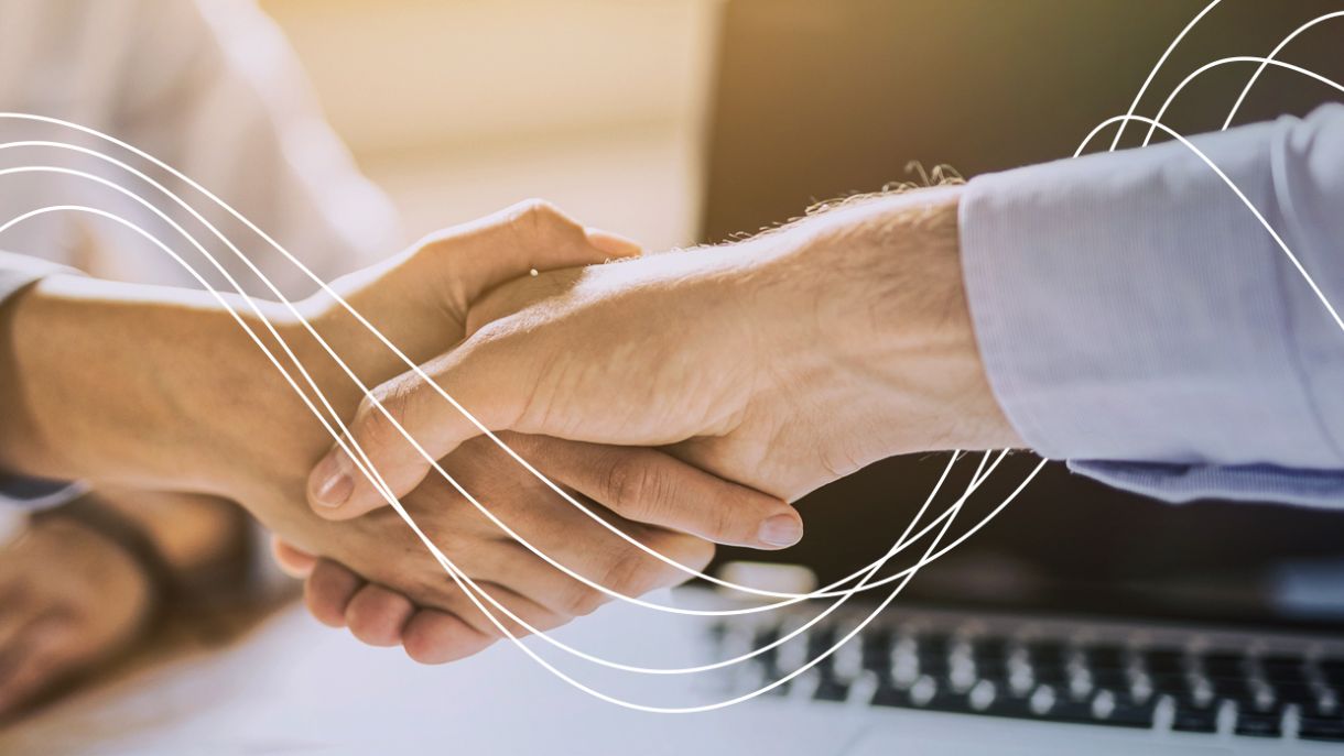 two people shaking hands