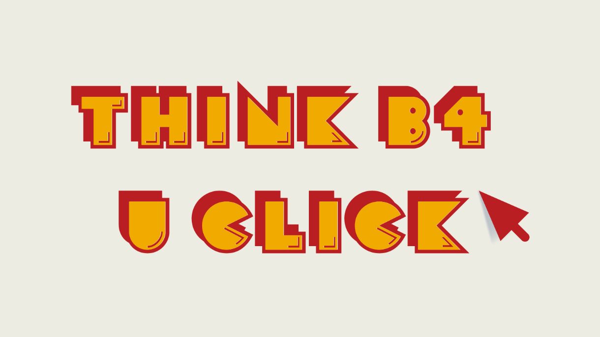 Schriftzug THINKB4UCLICK