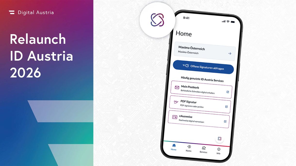 Ein Handy mit der ID Austria App