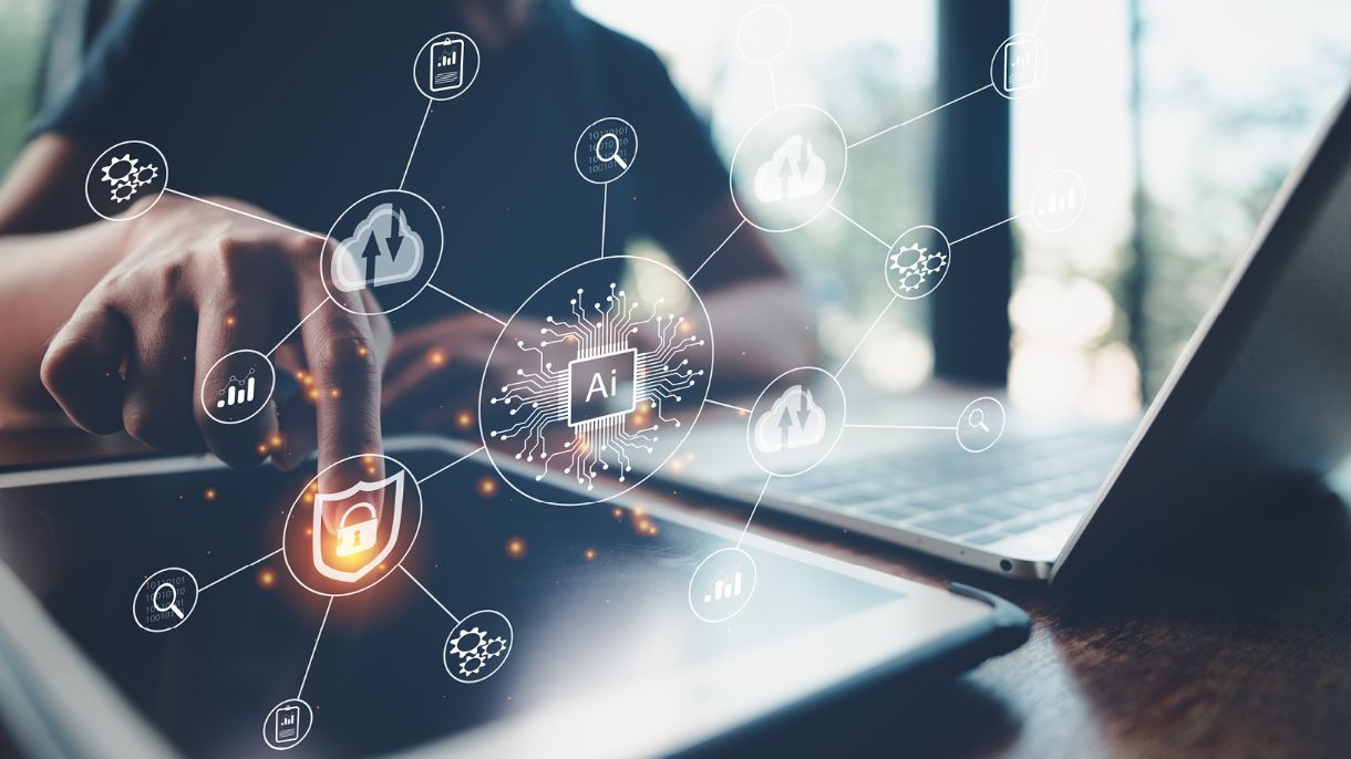 Hologramme und zwei elektronische Geräte