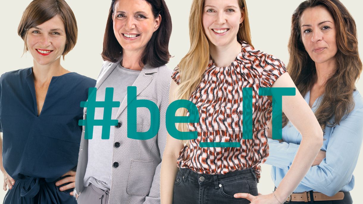 Sujet der BRZ FemCareer Night mit Portaitbildern von BRZ-Kolleginnen aus verschiedenen Bereichen