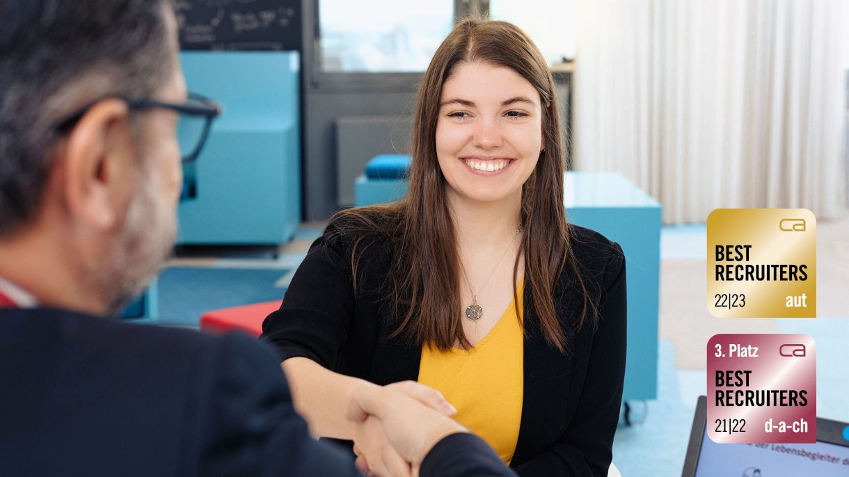 Bewerbungsgespräch, Handshake