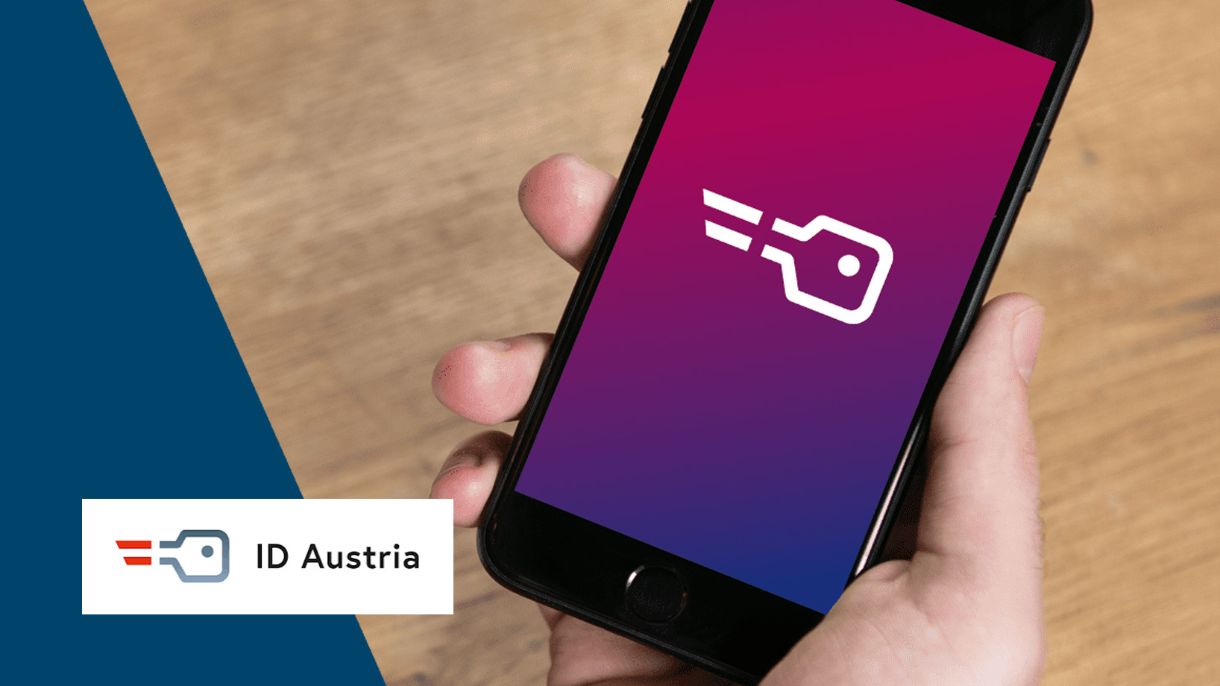 Handy mit ID Austria Logo