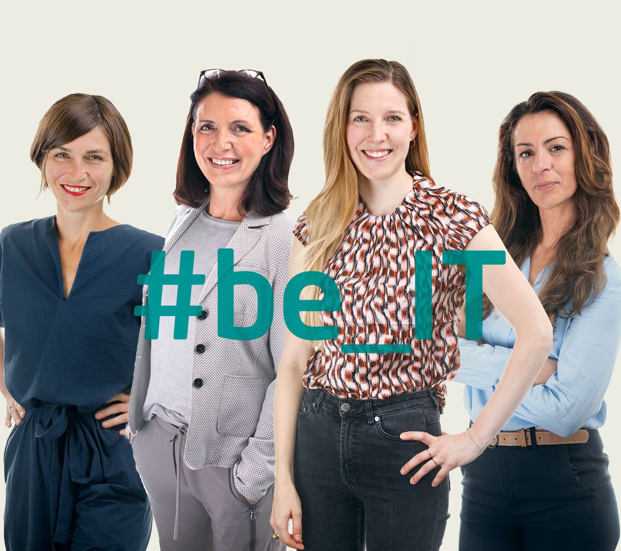 Sujet der BRZ FemCareer Night mit Portaitbildern von BRZ-Kolleginnen aus verschiedenen Bereichen