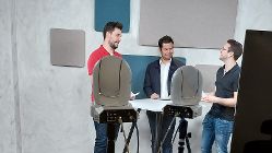Drei BRZ Kollegen während einer live-Veranstaltung im BRZ Studio