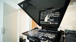 der Teleprompter im BRZ Studio