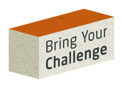 Bring your Challange auf einem Block geschrieben.