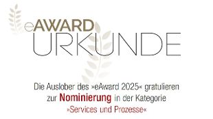 eAward 2025, @Report Verlag eAward 2025 Nominierung