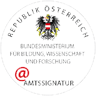 Amtssignatur-Siegel des Bundesministeriums für Bildung, Wissenschaft und Forschung