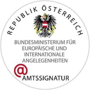 Amtssignatur-Siegel des Bundesministeriums für Europäische und Internationale Angelegenheiten