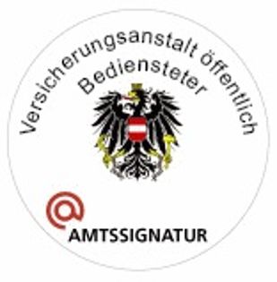 Amtssignatur Versicherungsanstalt öffentlich Bediensteter