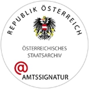 Amtssignatur Siegel des österreichischen Staatsarchiv