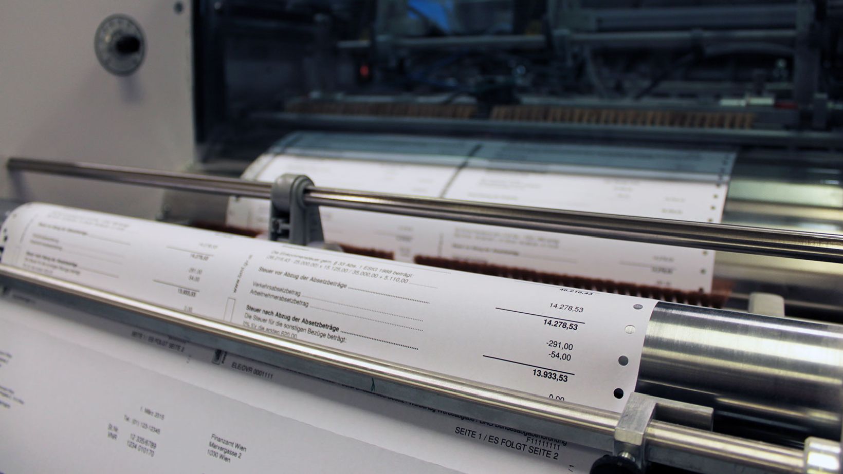 Macroshot of a printing process