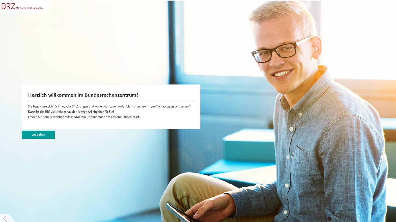 Landing Page von Recruiting Spiel