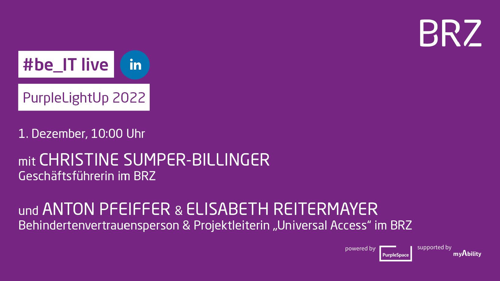#be_IT live: PurpleLightUp am 1. Dezember um 10 Uhr