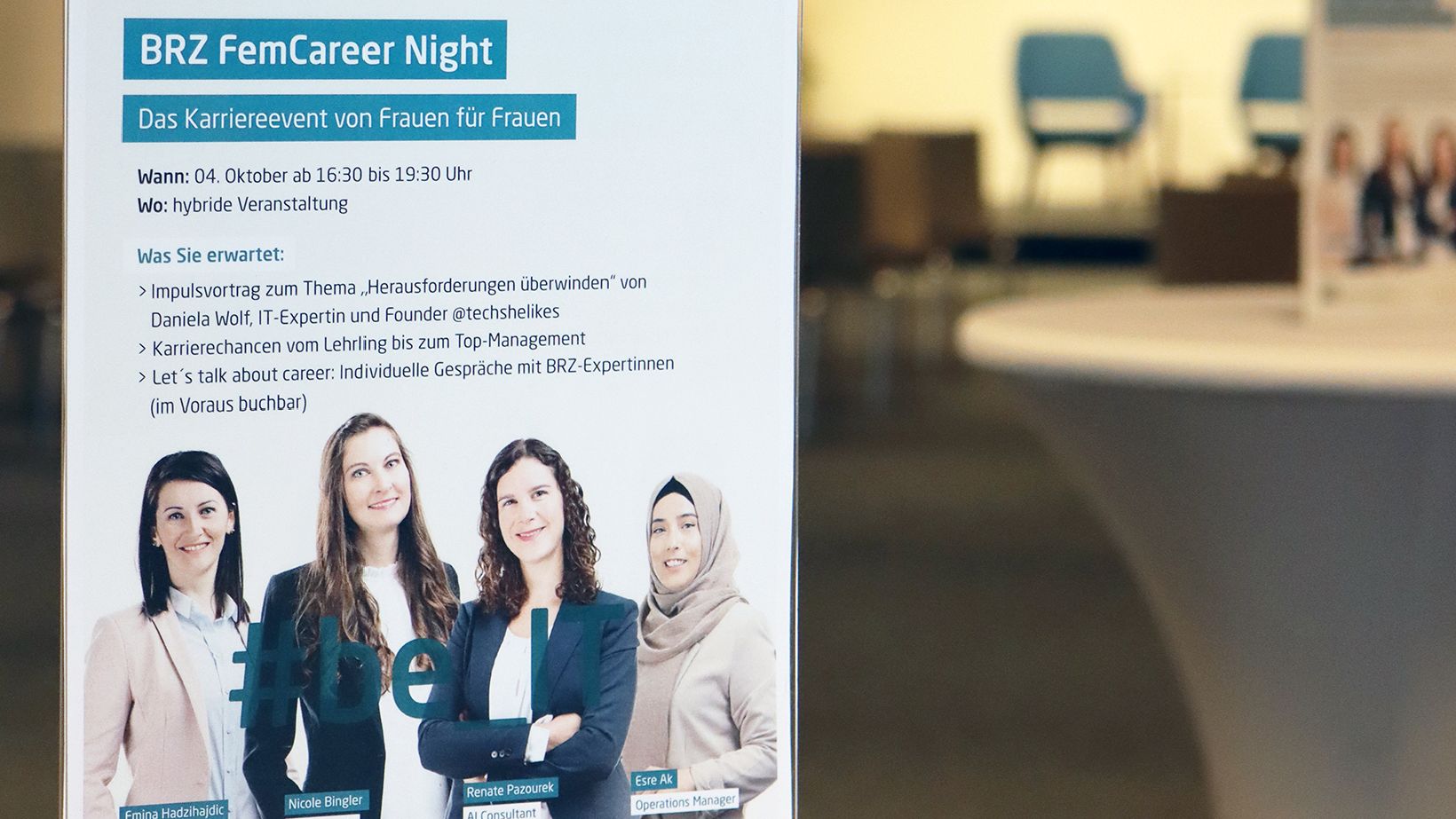 Poster der BRZ FemCareer Night