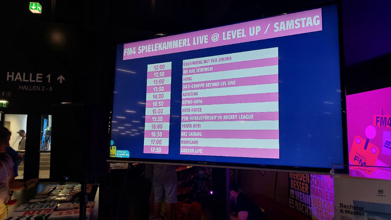 Bildschirmaufnahme: FM4 Spielekammerl Live @ LEVEL UP / Samstag - BRZ Gaming ab 16:30 Uhr
