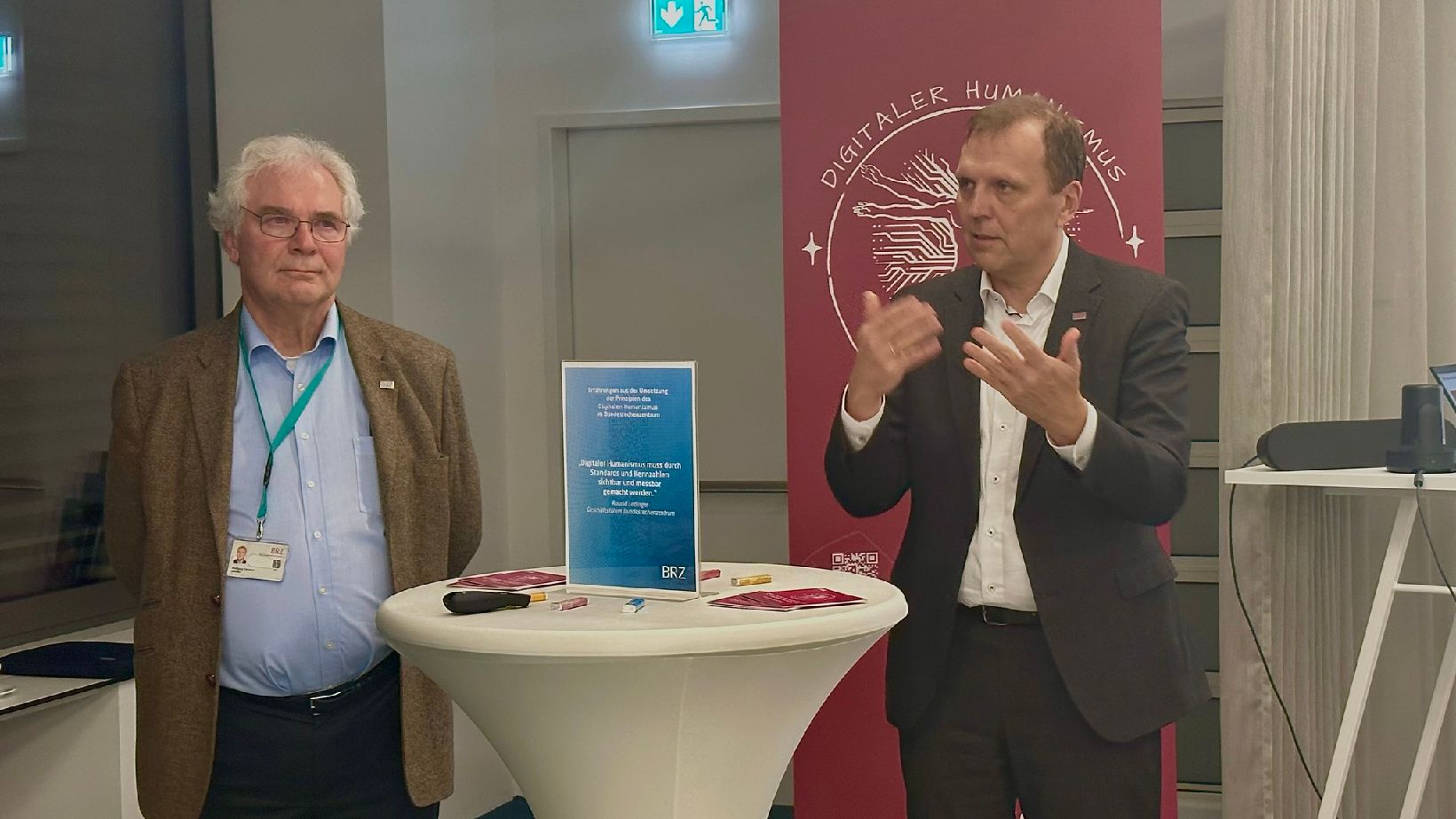 Roland Ledinger und Wolfgang Kabelka am Podium