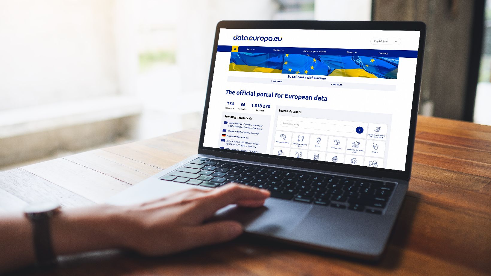 European Data Portal, @data.europa.eu - iStock.com/Farknot_Architect Screenshot vom European Data Portal