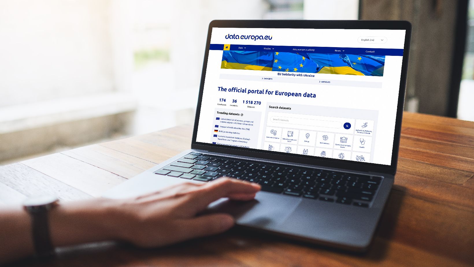 Screenshot vom European Data Portal