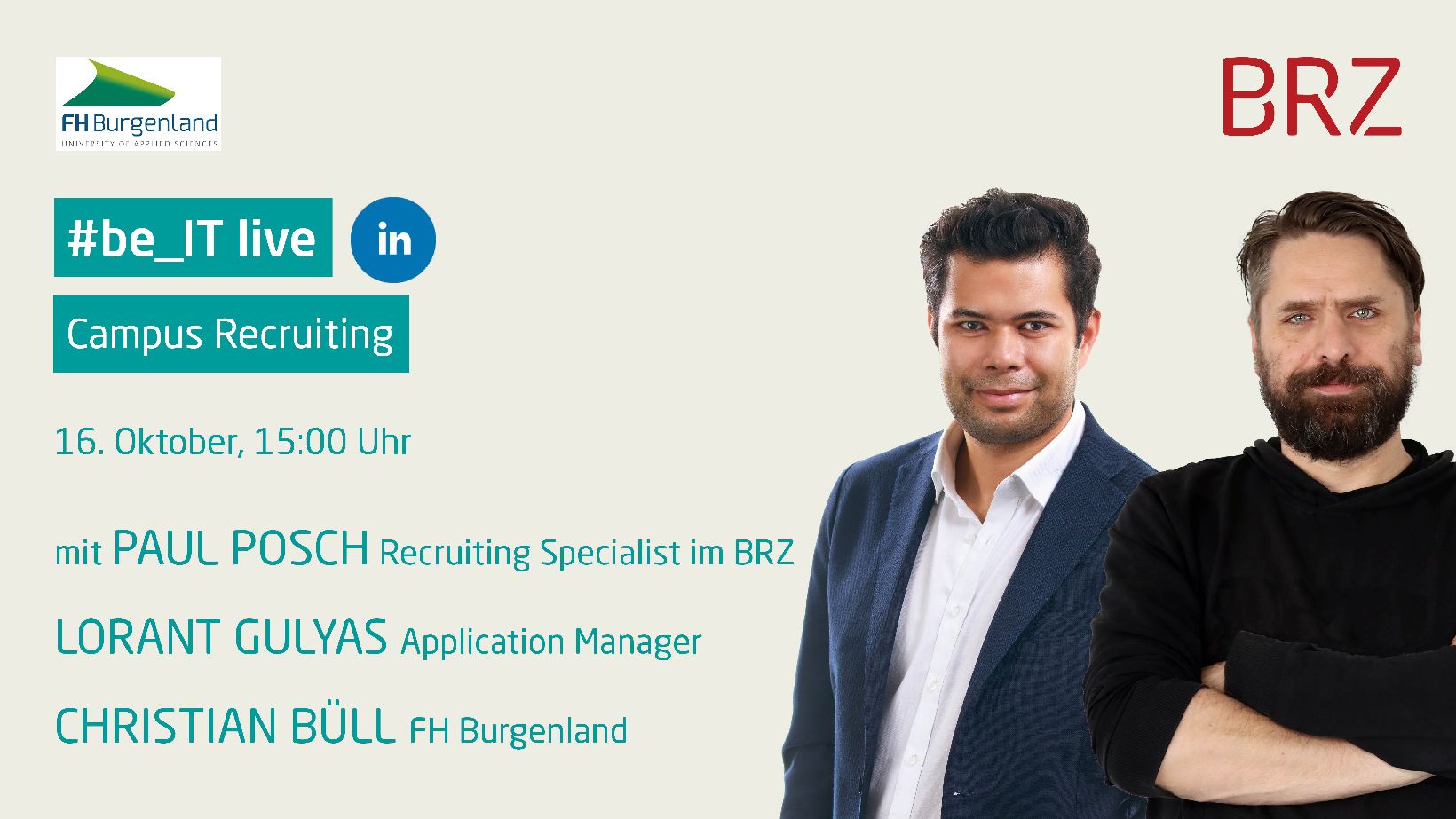 Livetalk auf LinkedIn #be_IT live: Campus Recruiting