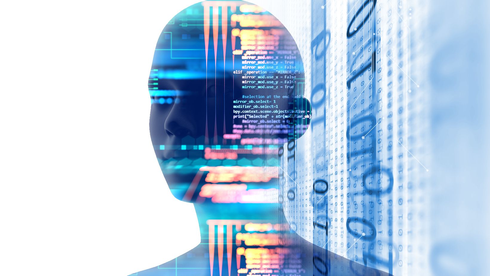Virtuelle Illustration eines menschlichen Kopfes
