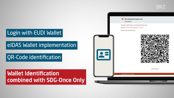 Laptop und Handy mit dem EU-Login