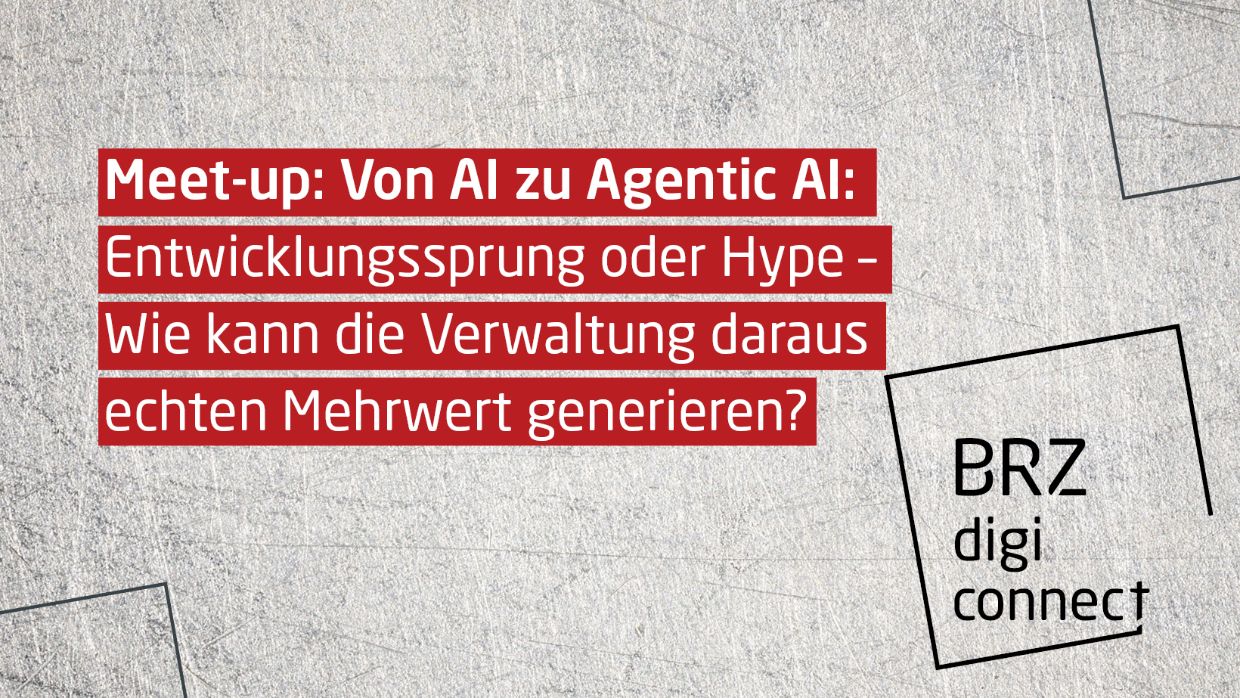 BRZ DigiConnect | Meet-up „Von AI zu Agentic AI: Entwicklungssprung oder Hype –  Wie kann die Verwaltung daraus echten Mehrwert generieren?“