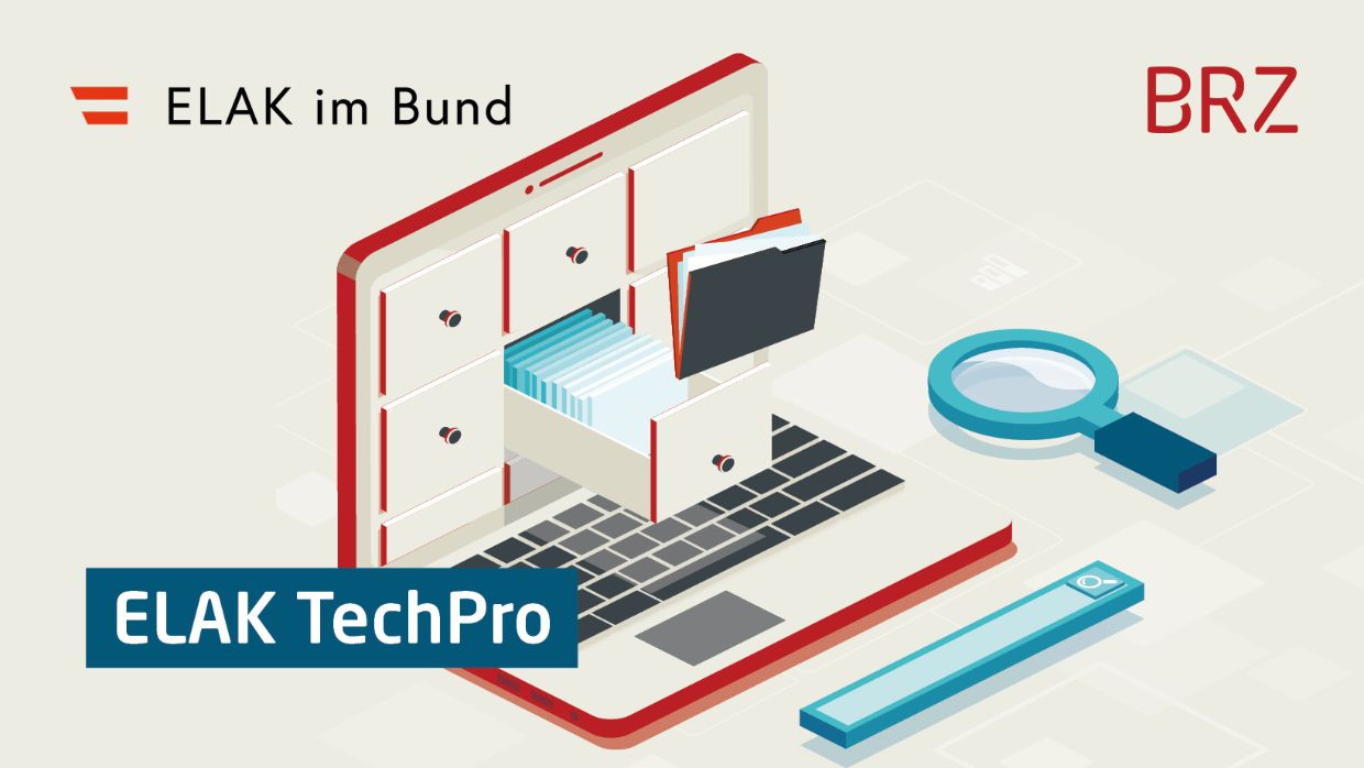 ELAK TechPro - aufgeklappter Laptop mit Schubladen